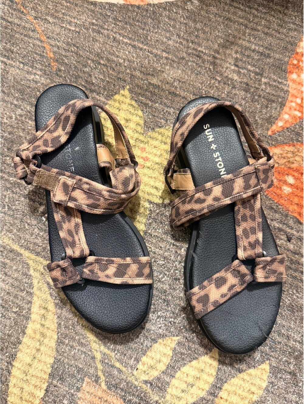 Sun + Stone Womens Staciif Ankle Strap Open Toe Platform Sandals Size 7.5